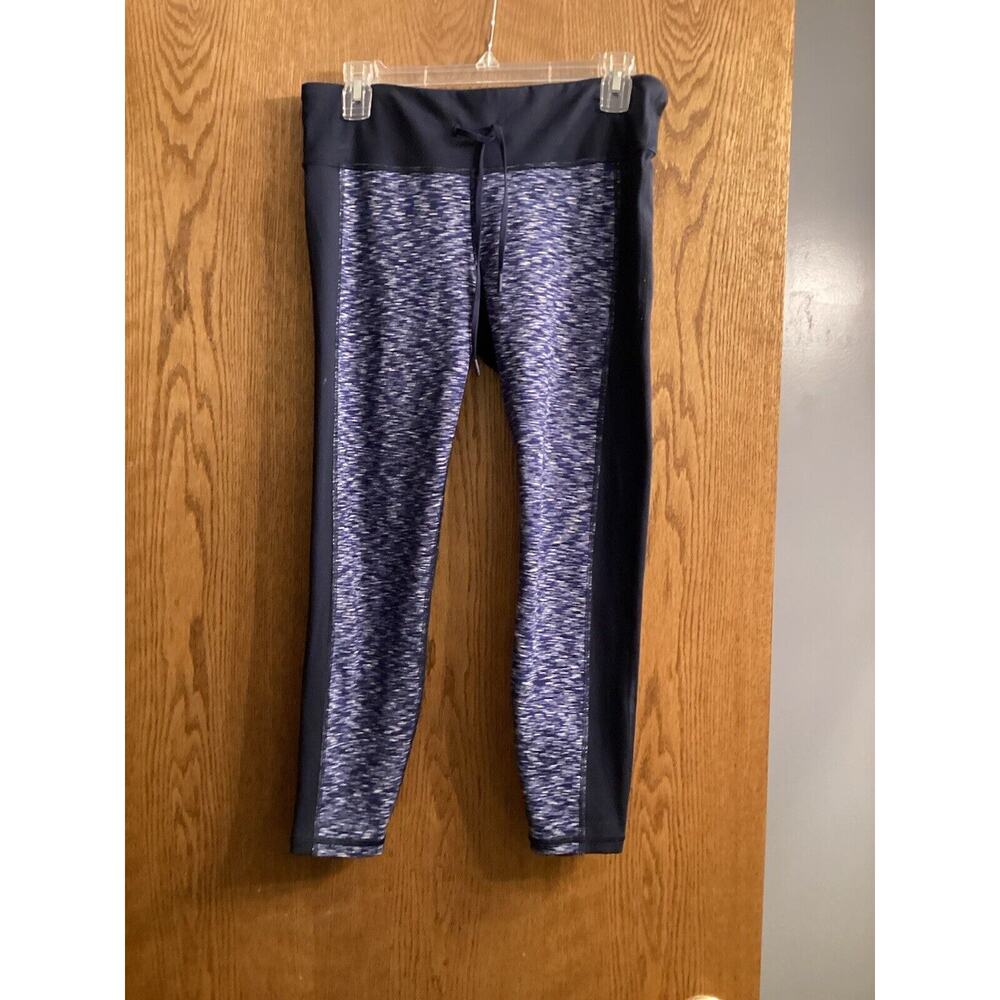 Gap Fit Blue Marble Leggings Women's Medium drawstring Athletic